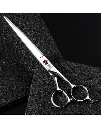 Jargem Straight Scissors - lekkie nożyczki groomerskie proste z różowym diamencikiem