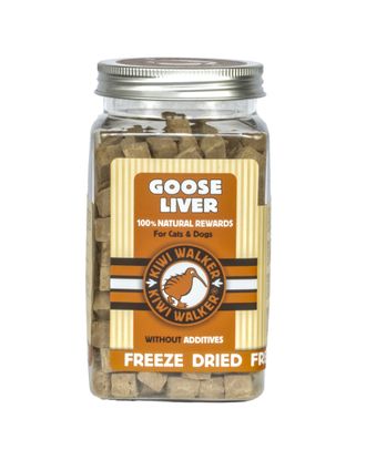 Kiwi Walker Freeze Dried Treats Goose Liver 120g - 100% wątróbka gęsia, liofilizowane, naturalne przysmaki dla psa i kota