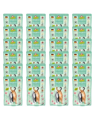 GranataPet DeliCatessen Venison & Tuna - bezzbożowa mokra karma z dziczyzną i tuńczykiem, saszetki dla kota - 24x 85g