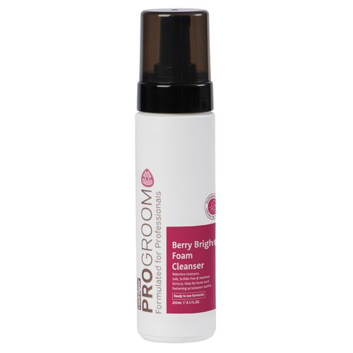 ProGroom Berry Bright Foam Cleanser 200ml - pianka do pyszczka psa i kota, suchy szampon rozświetlający sierść