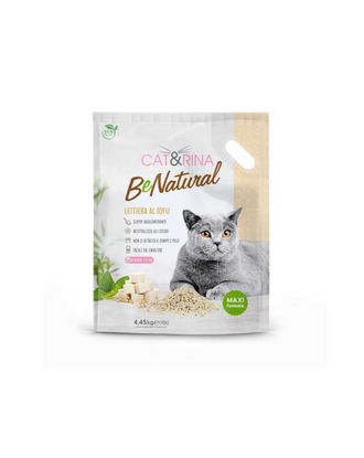 Cat&Rina BeNatural Tofu Litter Classic - żwirek roślinny dla kota, zbrylający, biodegradowalny pellet - 10L (4,45kg)
