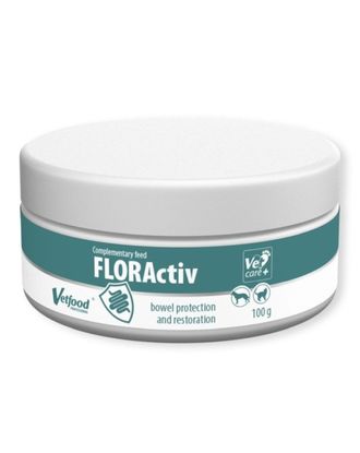 Vetfood FLORActiv 100g - preparat wspierający florę bakteryjną jelit, dla psa i kota 