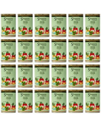 Simpsons Premium Festive Dinner - mokra karma dla psa, świąteczne danie z indykiem, kaczką i gęsią - 24x 400g