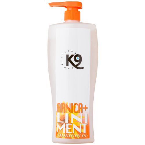 K9 Arnica+ Liniment 750ml -  rozgrzewająca wcierka dla koni, zmniejszająca obrzęki