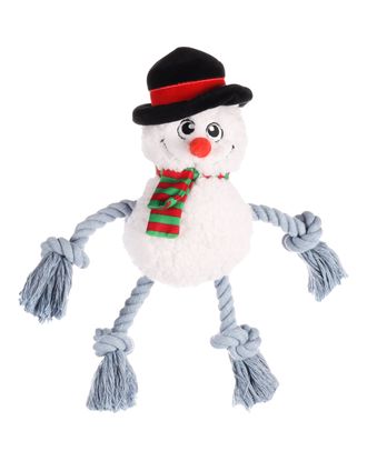 Flamingo Xima Snowman - zabawka świąteczna dla psa, pluszowy bałwanek z piszczałką