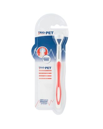 Show Tech Trio-Pet Toothbrush - szczoteczka do higieny jamy ustnej i zębów zwierząt, 3 głowice