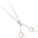 Jargem Strong Straight Scissors - solidne nożyczki groomerskie z długimi i cienkimi ostrzami, złota śruba