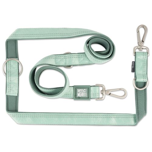 Max&Molly Multi Function Leash Matrix 2.0 Jade - przepinana smycz dla psa, odblaskowa, miętowa