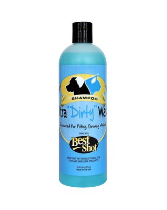 Best Shot Ultra Dirty Wash Shampoo - głęboko oczyszczający, wydajny szampon do bardzo brudnej sierści psa i kota, koncentrat 1:24 - 473ml