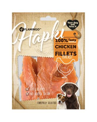 Flamingo Hapki Chicken Breast Fillet 170gr - monobiałkowe przysmaki dla psa, suszony kurczak