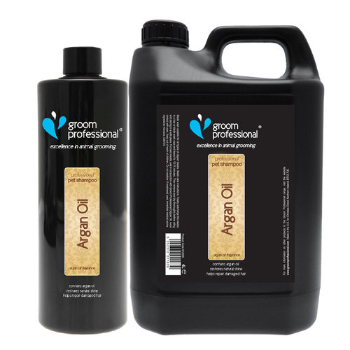 Groom Professional Argan Oil Shampoo - nawilżający szampon dla psa z olejkiem arganowym, do suchej sierści, koncentrat 1:10