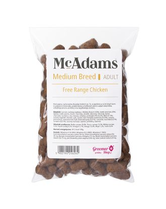 McAdams Medium Breed Free Range Chicken 100g - wypiekana karma dla średniego psa, kurczak z wolnego wybiegu - próbka