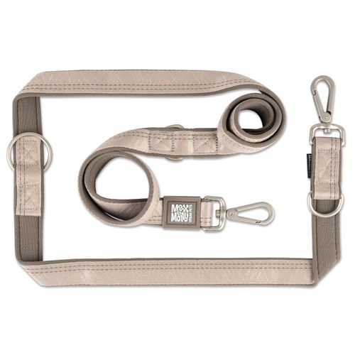 Max&Molly Multi Function Leash Matrix 2.0 Sand - przepinana smycz dla psa, odblaskowa, piaskowy beż