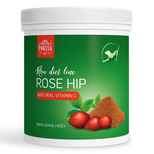 Pokusa RawDietLine Rose Hip - owoc dzikiej róży dla psa, kota, źródło wit. C, na odporność, w profilaktyce układu moczowego