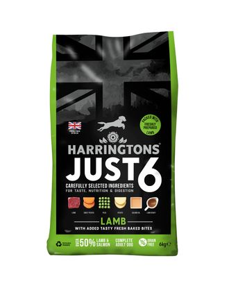 Harringtons Just 6 Lamb - bezzbożowa karma dla psa, jagnięcina z warzywami