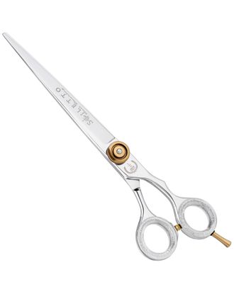 P&W Stiletto Straight Scissors - solidne nożyczki groomerskie proste z łożyskiem kulkowym, ściętymi krawędziami i szerokimi ostrzami