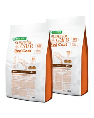 Nature’s Protection Superior Care Red Coat Adult All Breeds Salmon - karma dla rudych psów wszystkich ras, z łososiem i krylem - 2x 10kg