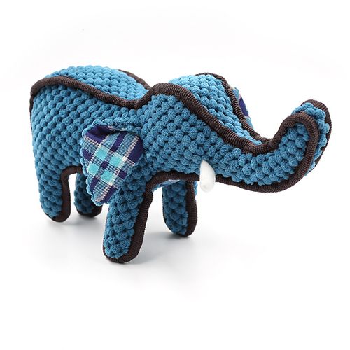 Record Blue Elephant 22cm - pluszowy słoń w kolorze niebieskim z piszczałką