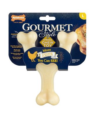 Nylabone Gourmet Wishbone Chicken - wytrzymały gryzak dla psa, intensywny smak kurczaka