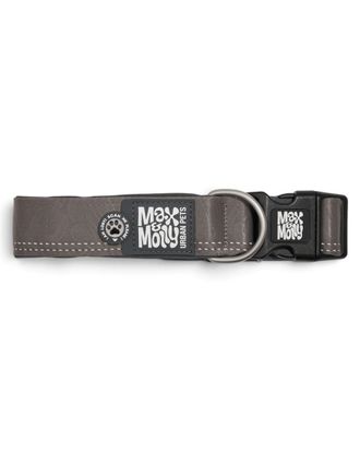 Max&Molly GOTCHA! Smart ID Matrix 2.0 Extra Wide Collar Stone - szeroka obroża dla psa z identyfikatorem QR, szara