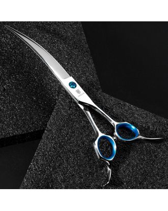 Jargem 3D Curved Scissors 7,5" - nożyczki groomerskie gięte, offset