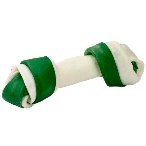 Maced Knotted Bone Green - przysmak dla psa z suszonej skóry wołowej