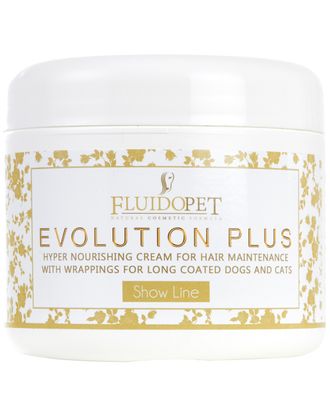 FluidoPet Evolution Plus Mask - ekskluzywna, profesjonalna, głęboko odżywcza i nawilżająca maseczka dla ras długowłosych z kwasem hialuronowym, keratyną, olejkiem macadamia i masłem shea - 250ml