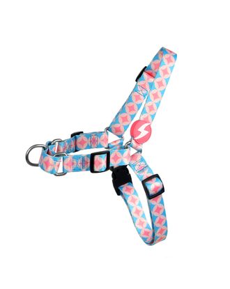 Dashi Coral Front Harness - szelki norweskie dla psa, no-pull, wzór w różowe kółka