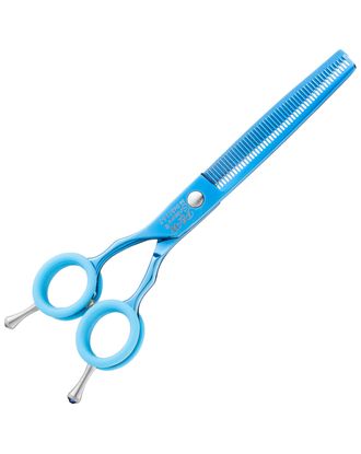 P&W Blue Star Thinning Scissors 6.5" - degażówki groomerskie proste dla osób leworęcznych, 48 ząbków
