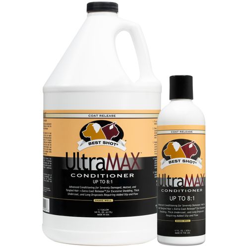 Best Shot UltraMax Pro Conditioner - profesjonalna odżywka nawilżająca do sierści grubej z podszerstkiem oraz długiej i lejącej, koncentrat 1:8