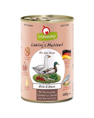 GranataPet Duck & Goose - bezzbożowa mokra karma dla psa, kaczka i gęś - 400g