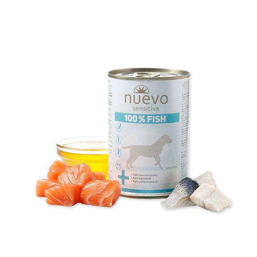 Nuevo Sensitive 100% Fish - monoproteinowa, mokra karma dla psa, 100% Ryb, 375g