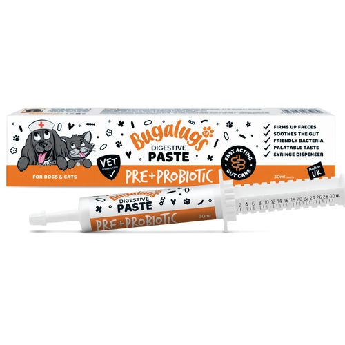 Bugalugs Pre + Probiotic Digestive Paste - pasta na trawienie dla kota i psa, z probiotykami