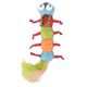 Flamingo Cat Yowly Caterpillar - długa zabawka dla kota, pluszowa gąsienica z piórami i kocimiętką