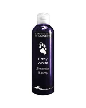 Diamex Easy White Shampoo - łagodny szampon dla psa z proteinami pszenicy i olejem kokosowym, do białej sierści, koncentrat 1:8 - 250ml