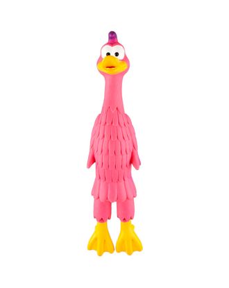 Flamingo Duck 38cm - zabawka dla psa, gumowa kaczka z piszczałką