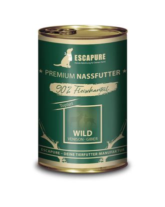 Escapure Topferl Wild - mokra karma dla psa, dziczyzna z warzywami, 90% mięsa - 400g