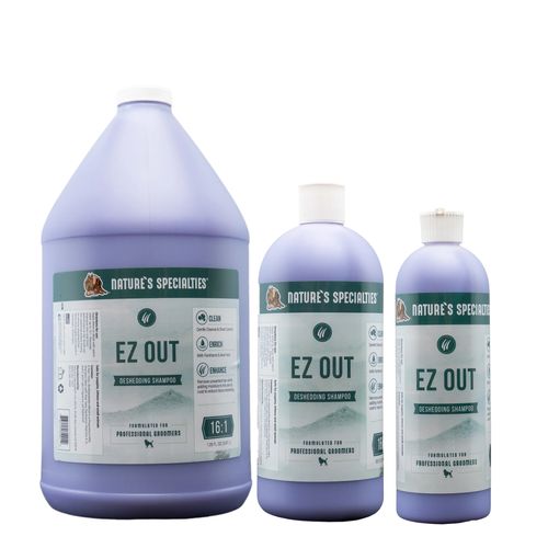Nature's Specialties EZ Out Shampoo - szampon wspomagający usuwanie podszerstka, dla psa i kota, koncentrat 1:16