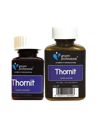 Groom Professional Thornit Ear Powder - zapobiegający infekcjom, leczniczy puder do uszu, skóry i odbytu psa, kota i królika