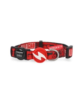 Dashi La Casa De Papel Bella Ciao Cat Collar - obroża dla kota, motyw z serialu Dom z Papieru, czerwona