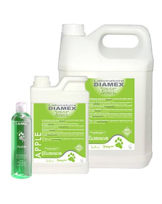 Diamex Apple - szampon dla psów z ekstraktem z jabłka, do wszystkich rodzajów włosów, koncentrat 1:8