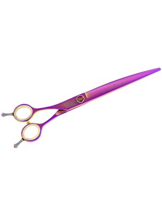 P&W ButterFly Left Curved Scissors 8" - profesjonalne nożyczki groomerskie dla osób leworęcznych, gięte