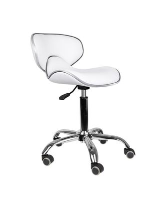 Gabbiano Q 4599 - krzesło groomerskie z oparciem i regulacją wysokości, białe