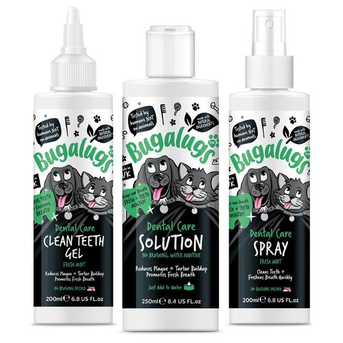 Bugalugs No Brushing Kit - zestaw do higieny jamy ustnej psa i kota, niewymagający szczotkowania