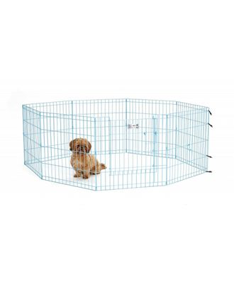 MidWest Life Stages Blue Exercise Pen - niebieski kojec dla szczeniaka, małego psa, panel 61x61cm