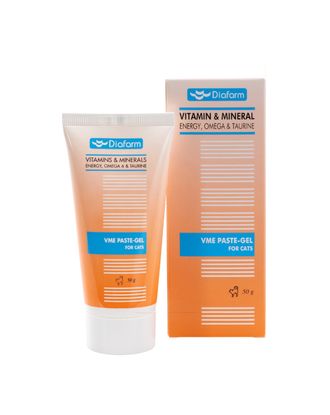 Diafarm VME Paste-Gel 50g - pasta witaminowa dla kota, z kwasami Omega 6 i tauryną