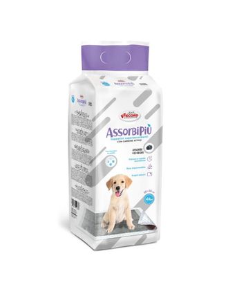 Record AssorbiPiu Carbone Puppy Pads 60x60cm - maty, podkłady absorbujące z węglem aktywnym - 40szt.