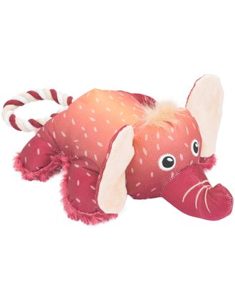 KONG Cozie Tuggz Elephant M/L - pluszowy słoń z liną, zabawka dla psa z piszczałką