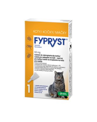 Fypryst Fipronil 50mg - krople na pchły i kleszcze dla kota