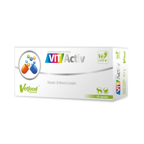 Vetfood VitActiv Vitamin & Mineral Complex 60 tbl. - zestaw witamin i minerałów dla psa i kota